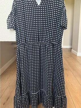 Michael Kors Black and White Geometric Dress